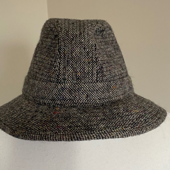 Donegal Handwoven Wool Tweed Ireland Fedora Hat- Sz-7 1/8 - Picture 5 of 13